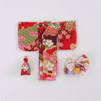 Doll Kimono Outfit Woven Material Japanese Doll Kimono Toy Clothing