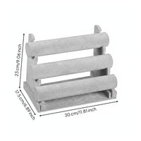 3 Tier Bracelet Holder Easy to Assemble 3 Tier Bracelet Stand Cylindrical Bar Bangle Display Large Capacity Plush Watch Holder