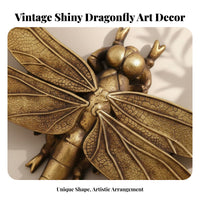 Dragonfly Wall Decor Retro Design 3D Dragonfly Wall Decor Detailed Home Decoration for Collectors