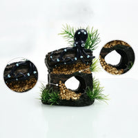 Resin Aquarium Decoration Weathered Aquatic Tank Ornament Detailed