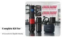 Comprehensive Set Complete Pen Kit high-quality Tattooing Machine Beginner approachable skin art Equipment Adjustable Stroke Length for Beginners, Permanent Makeup Artists