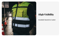Reflective Safety Vest 360° Reflectivity High-Visibility Construction Vest Fastener Ed Reflective Gilet All-Gender Fit