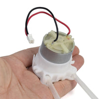 Micro Peristaltic Pump Transparent Tubing DC Peristaltic Pump White Plastic