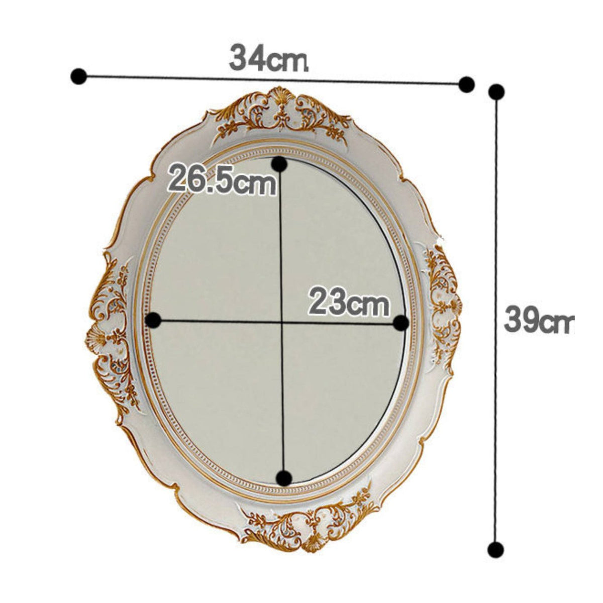 Gold Mirror Tray Multi-Use Organizer Square Dessert Tray Antique Design