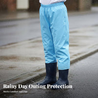 Mud Proof children's Rain Trousers Wear-Resistant Kids Waterproof Overpants Long-Lasting for Toddlers, Boys, Puddle Jumping, Outdoor Play