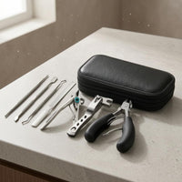 Manicure and Pedicure Kit Silver-Toned Finish Professional Nail Clipper Kit