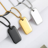 Mirror Finish Dogs Tag Necklace Dogs Tag Necklace Gift Ready Fashion Jewelry