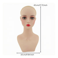 Hairpiece Display Head Glossy Finish Mannequin Display Head Bust Sturdy