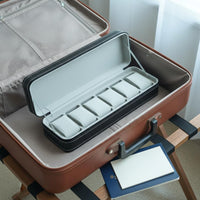Zippered Watch Organizer PU Leather Watch Storage Case Portable