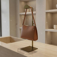 Stainless Steel Handbag Rack Modern Design Stainless Steel Purse Rack Countertop Purse Display Stable Base Countertop Bag Stand