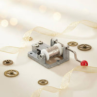 Manual Hand-Crank Melody Box Movement Cylindrical Drum Small Mechanism