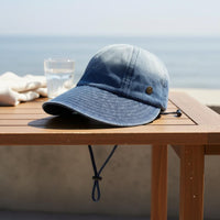 Denim Wide-Brim Hat Lightweight Headwear Breathable Material for Summer, Outdoor