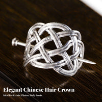 Traditional Chinese Hair Crown Gender-Neutral Design Ancient Chinese Hair Crown Fighter Cosplay Headwear High Quality Alloy