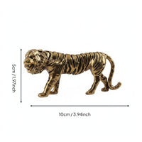 Chinese Astrological Tiger Figurine Handmade Vintage Tiger Paperweight