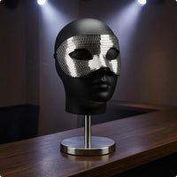 Mirror Mosaic Mask Cutout Eye Openings Face Covering Contoured