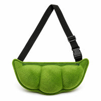 Pea-Pod Shoulder Bag Green Pea Pod Purse Rounded