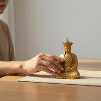 Dizang Bodhisattva Figurine Alloy Dizang Bodhisattva Figurine Ornate Household Adornment Decor