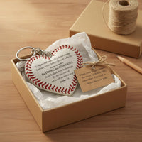 Heart Baseball Keychain Faith and Courage Baseball Ornament Keychain Great Gift