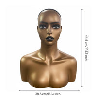 Female Display Bust Realistic Skin Tone Female Mannequin Head Smooth Finish for Hair Stylists
