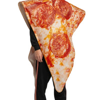 Pizza Slice Costume Printed Wedge Costume Poncho Black Border for Performance