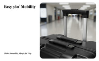 Telescoping Handle Hardside Trolley Lightweight Hardshell Rolling Trunk Scratch-Resistant Suitcase Organized Interior for Business Professionals, Travelers, Vacationers, Airport, Short Trip Getaway, Vacations, Vacation