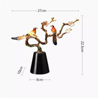 Tabletop Decoration with Birds Decorative Bird Decoration Sculptural