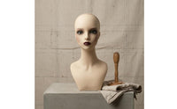 Mannequin Head with Shoulders PVC Shell Mannequin Bust Long Neck