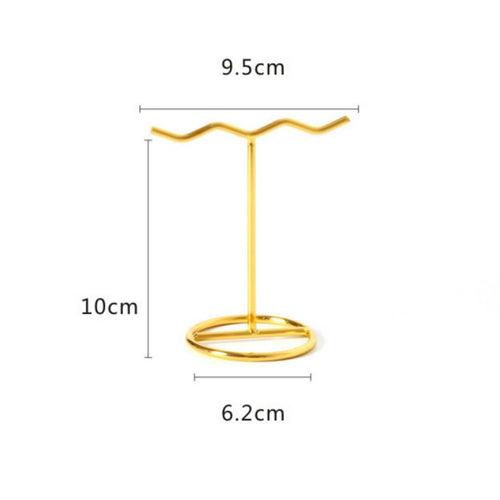 T Shaped Jewelry Stand Multifunctional Storage Metal Earring Holder Elegant Style Countertop Jewelry Tree for Retailers, Boutique, Dresser