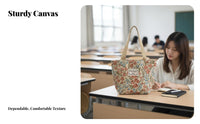 Large Canvas Utility Tote adaptable Shoulder Bag Lightweight for informal Outings