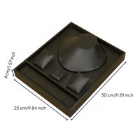 Velvet Jewelry Tray Multi-Compartment Band Organizer Spacing Saving Display Storage for Retail Sellers, Showcase