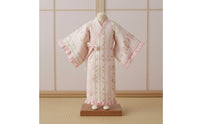Doll Kimono Outfit Wide Sleeves Floral Doll Kimono Ruffled Waist Toy Clothing