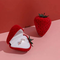 Strawberry Band Box Romantic Fruit Shaped Band Holder Memorable Presentation