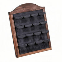 Arched Jewelry Frame Multiple Rows Wood Earring Rack Quick Access