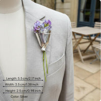 Wearable Flower Vase Elegant Design Boutonniere Holder for Formal Events, Women