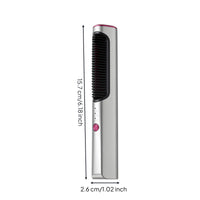 Straightening Comb Travel-Size Hair Straightening Comb Lightweight Cordless Straightener Brush for Dorm Room