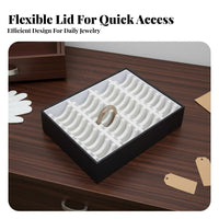 Scratch Protection Bracelet Display Tray Soft Foam Lining Grooved Bracelet Display Tray Compact & Space-Saving for Retailers, Dresser Top