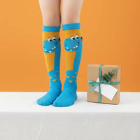 Kids' Dinosaur Knee High Knit Material Resistant Cartoon Dinosaur Tube Socks Breathable for Children, Little Ones