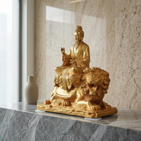Primordial One Immortal Being Statue Lustrous Finish Seated Deity Statue Detailed Sculpting Religious Decor for Interior Decoration