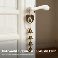 Bronze-Toned Angel Wing Wind Chime Home Decor Clear Ringing Sound for Garden