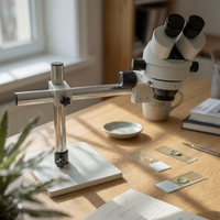 Stereomicroscope with Auxiliary Objective 10x for Jewelry Making