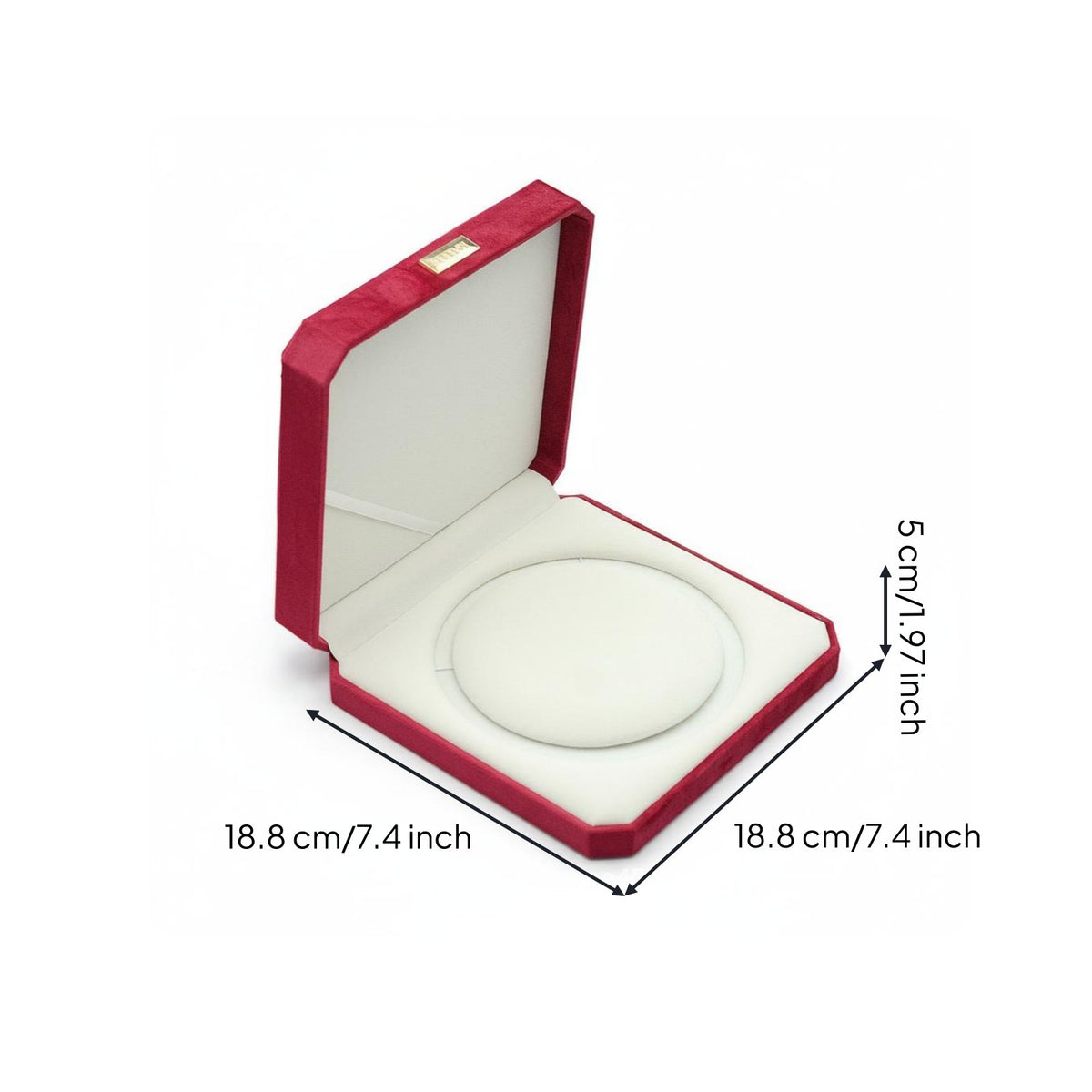Present-Ready Pearl Necklace Gift Box Elegant Design Velvet Necklace Box Safeguarding Insert for Mothers, Women, Anniversary, Wedding