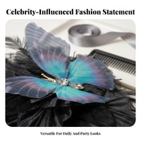 Floral-Wing Accessory Feather Hair Fastener Light Luxury Design Floral-Wing Accessory Hair Fastener Elegant Design Strong Hold