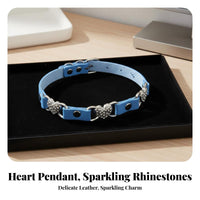 Heart Choker Lightweight Edgy Design Heart Necklace PU Leather Choker for Women, Girls, Parties, Cosplay, Concerts
