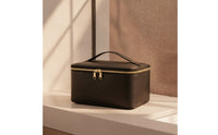 Makeup Bag with Brush Slots Multifunctional Cosmetic Case with Handle Versatile