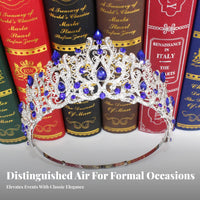 Crystal Pageant Crown Encrusted with Crystals Crystal Queen Crown Bridal Crystal Tiara Adjustable Band for Weddings, Proms