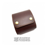 Vintage Watch Storage Box Soft Interior Lining Oval Watch Holder Individual Organizer Sturdy Protection Removable Pillows