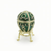 Egg Trinket Box Ornate Egg-Shaped Trinket Box Rhinestone for Collectors
