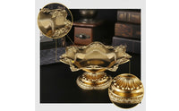 Lotus Fruit Plate Decorative Pedestal Dish Centerpiece for Altar