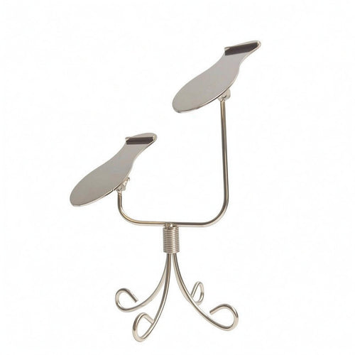 Adjustable Footwear Display Stand Electroplated Adjustable Shoe Holder Stand Angled Stage
