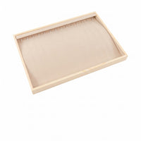 Wood Jewelry Tray Beige Home Storage Flat Silhouette